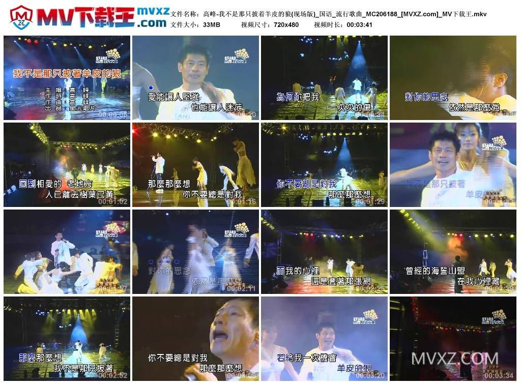 高峰-我不是那只披着羊皮的狼(现场版)_国语_流行歌曲_MC206188
